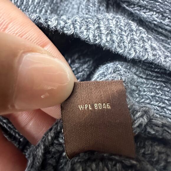 Tasso Elba Mens Heavy Knit 1/4 Zip Pullover Sweater Size Medium Grey Marled - Picture 6 of 10